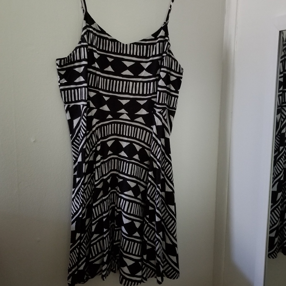 Cute Black & White Skater Dress - Price Firm!